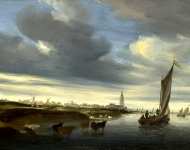 Salomon van Ruysdael - A View of Rhenen seen from the West